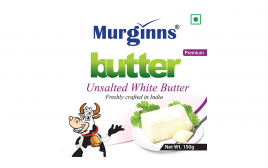 Murginns Butter Unsalted White Butter   Pack  150 grams